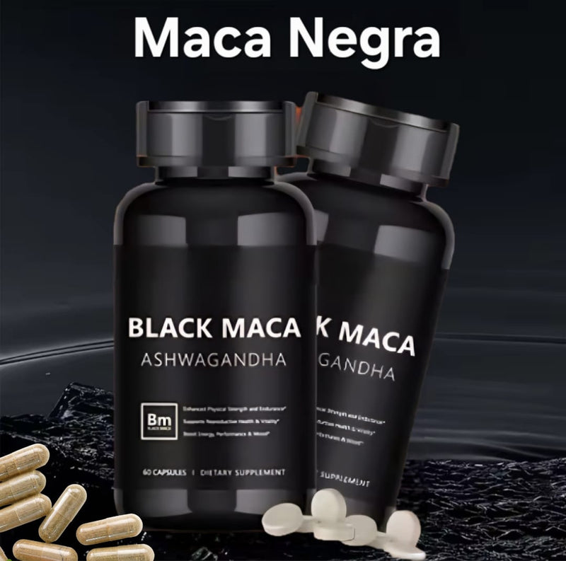 Maca Negra + Ashwagandha | Potencia Natural para Energía y Vitalidad